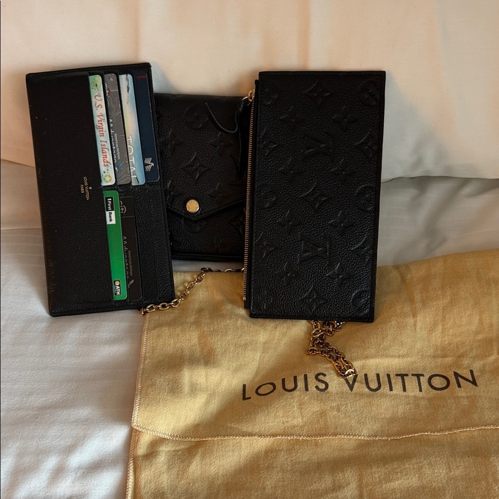 Louis Vuitton Black Clutch with Gold Chain - Picture 9 of 9